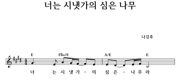 너는 시냇가의 심은 나무 - 좋은 찬양, 좋은 악보 Musicday